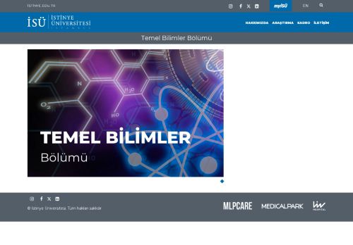 Ana Sayfa | Temel Bilimler Bölümü