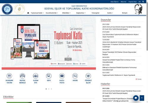Sosyal Transkript Uygulaması | Sosyal İşler Ve Toplumsal Katkı Koordinatörlüğü | Gazi Üniversitesi