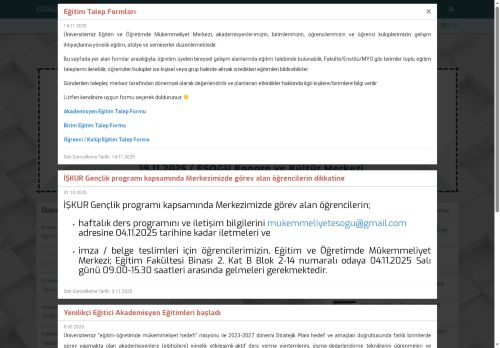 Eğitim ve Öğretimde Mükemmeliyet Merkezi | Eskişehir Osmangazi Üniversitesi - 2025 Yılı "TÜBİTAK-2209" Eğitimleri