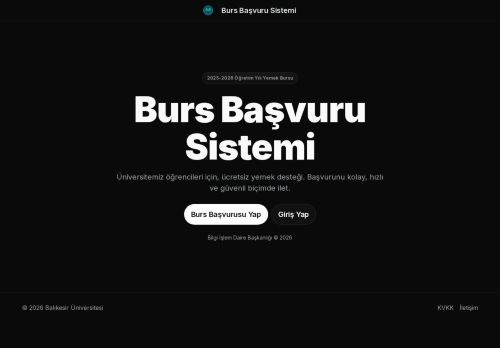 Burs Başvuru Sistemi