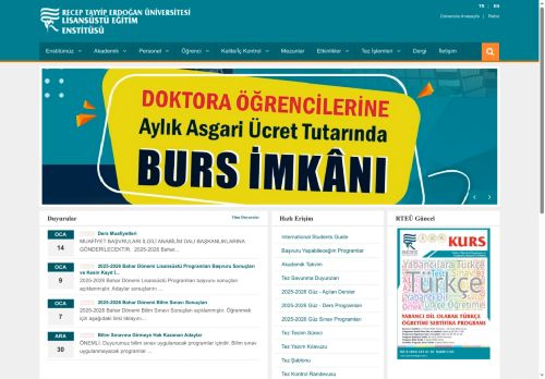 Anasayfa | Lisansüstü Eğitim Enstitüsü