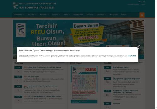 Edebiyat Fakültesi - Anasayfa | Recep Tayyip Erdoğan Üniversitesi- Fen