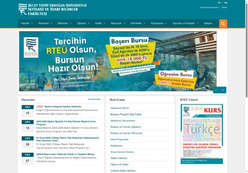 Anasayfa | Recep Tayyip Erdogan Üniversitesi- İktisadi ve İdari Bilimler Fakültesi