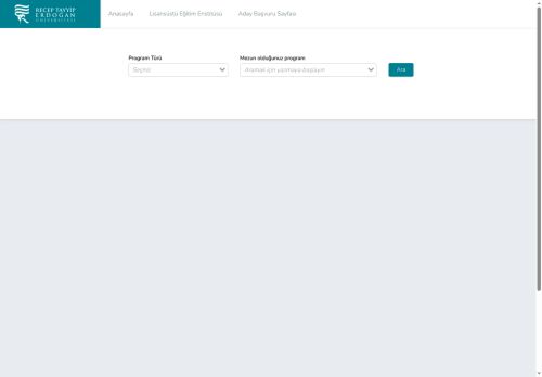 RTEÜ Lisansüstü Tercih Kataloğu