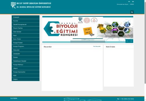 III. Ulusal Biyoloji Eğitimi Kongresi Tamamlandı.