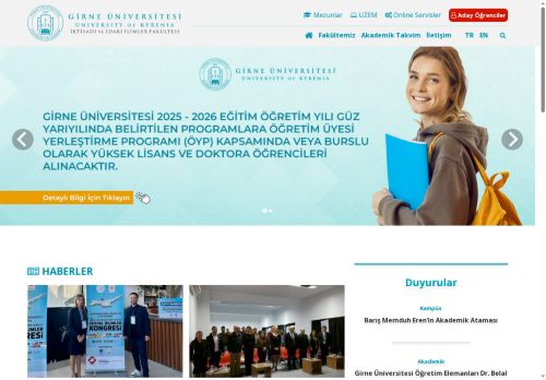 Girne Üniversitesi – İktisadi ve İdari Bilimler Fakültesi