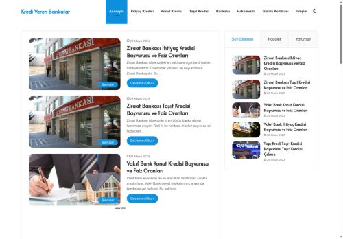 Kredi Veren Bankalar