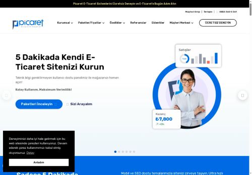 ETicaret Sitesi Paketleri - Picaret E-ticaret Yazılımları