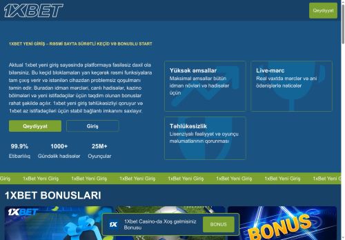 1xbet | Azərbaycanda xbet İdman Mərcləri və Qumar Oyunları