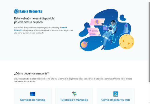 Página alojada en Raiola Networks