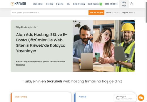 Alan Adı, Hosting, SSL ve E-Posta Çözümleri - Kriweb