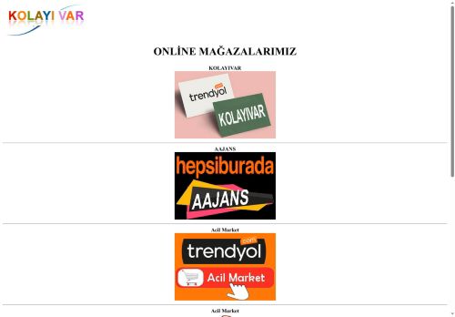 AAjans Kolayıvar Acil Market Alışveriş Mağazası Ürünleri, İndirim ve Kampanyaları