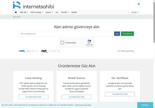 İnternetSahibi İnternet Hizmetleri - Ana Sayfa