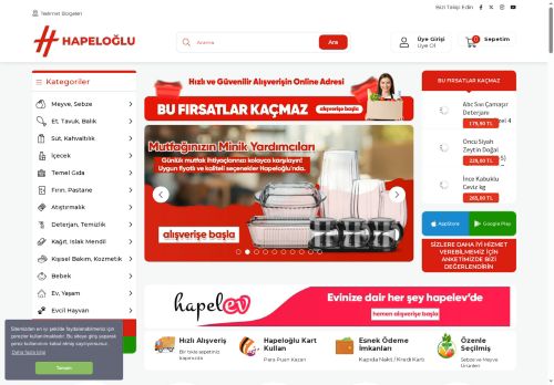 Hapeloğlu Sanal Market | Online Market Alışverişi