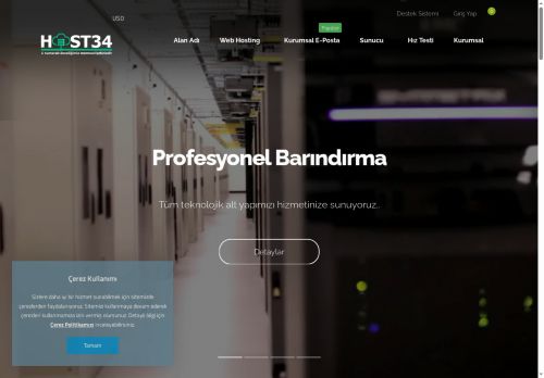 Canlı Yayın Hosting, Denizli - Host34.com - Alan adı - Web hosting - SSL