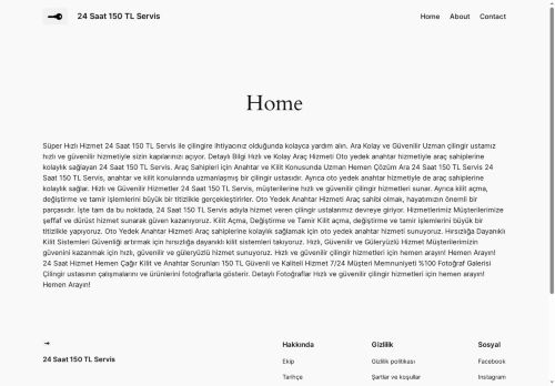 24 Saat 150 TL Servis - Home