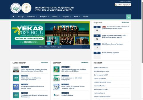 Ana Sayfa | EKONOMİK VE SOSYAL ARAŞTIRMALAR UYGULAMA VE ARAŞTIRMA MERKEZİ