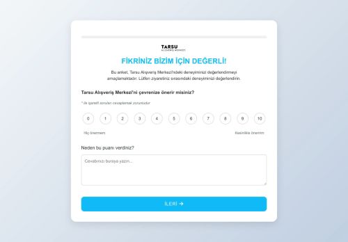 Müşteri Memnuniyet Anketi