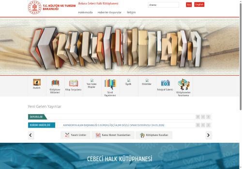 T.C. Kültür ve Turizm Bakanlığı - Ankara Cebeci Halk Kütüphanesi
