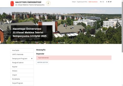 22. Ulusal Makina Teorisi Sempozyumu