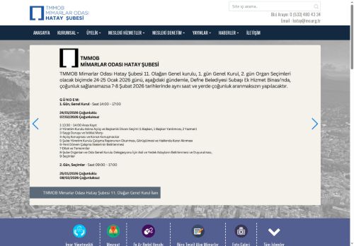 TMMOB MİMARLAR ODASI HATAY ŞUBESİ