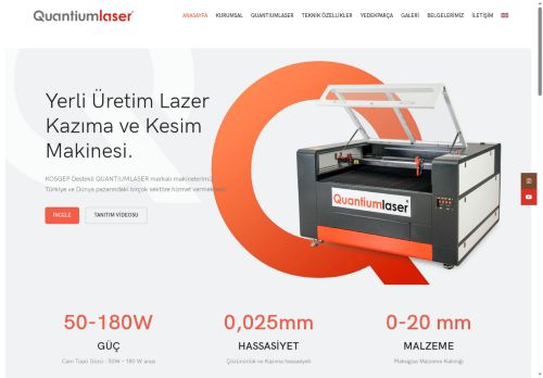 QuantiumLaser – Yerli Üretim Lazer Kazıma ve kesim makinesi