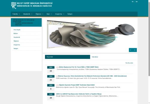 Yönetim | Recep Tayyip Erdoğan Üniversitesi RTEÜ Makine Mühendisliği Bölümü