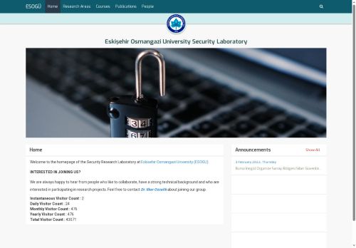 Eskişehir Osmangazi University Security Laboratory | Eskisehir Osmangazi University - Home