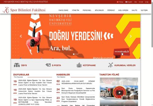 Öğrenci İş Akışı | Spor Bilimleri Fakültesi