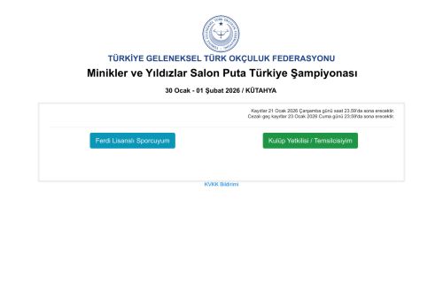 SPORCU VE ANTRENÖR BİLGİ SİSTEMİ - TÜRKİYE GELENEKSEL TÜRK OKÇULUK FEDERASYONU