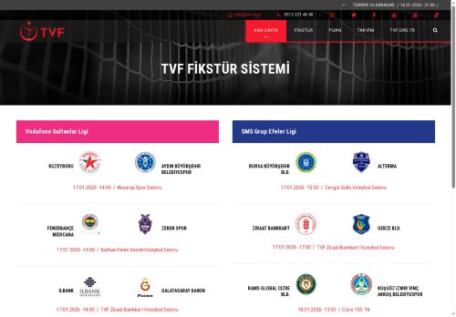 T?rkiye Voleybol Federasyonu Fikst?r Sistemi