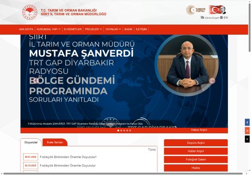 Siirt İl Tarım ve Orman Müdürlüğü
