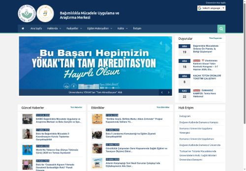 Ana Sayfa | Bağımlılıkla Mücadele Uygulama ve Araştırma Merkezi