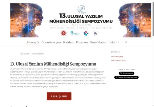 13. Ulusal Yazılım Mühendisliği Sempozyumu – 13. Ulusal Yazılım Mühendisliği Sempozyumu