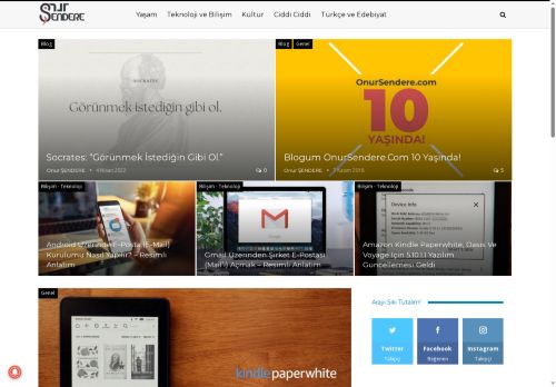 Onur Şendere'nin Kişisel Blogu ve Not Defteri - Onur Şendere