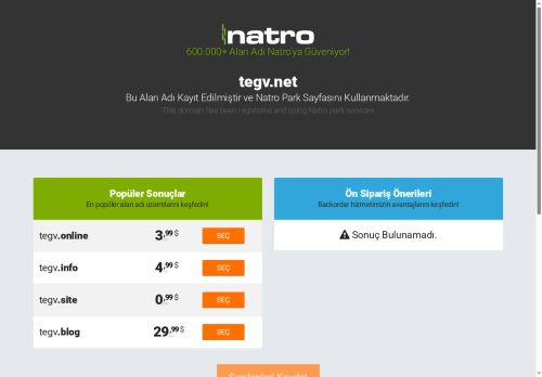 tegv.net Premium Park Sayfası