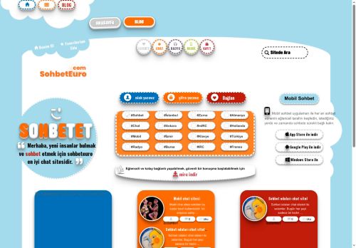 SohbetEuro.Com Sohbet Odaları Mobil Sohbet Siteleri