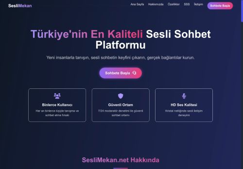 SesliMekan.net | Türkiye'nin En Kaliteli Sesli Sohbet Sitesi