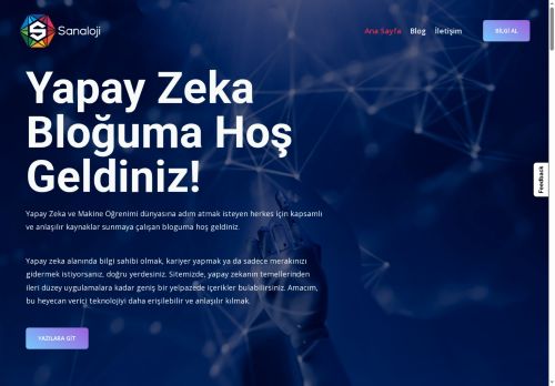 Sanaloji – Yapay Zeka ve Makine Öğrenimi Bilgi Kaynağı – Yapay Zeka (AI) konusunda güncel bilgiler ve projeler