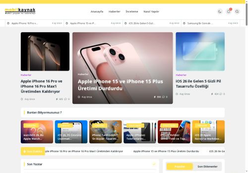 Mobil Yaşam ve Teknoloji - Mobil Kaynak