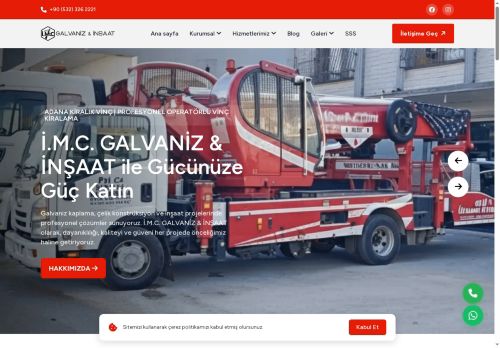 Adana Kiralık Vinç | Profesyonel Operatörlü Vinç Kiralama