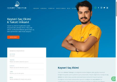 Ahmet Tektaş Clinic | 6 Taksitle Doğal Görünüm - 
	Kayseri Saç Ekimi
