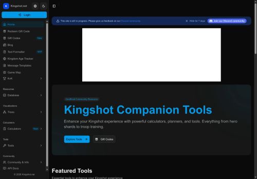 Free Tools & Calculators | Kingshot.net - Kingshot Companion