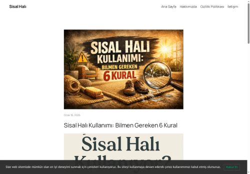Doğal sisal halılar, leke tutmaz, kolay temizlenir, antialerjik, dayanıklı ve kaymaz tabanıyla mutfak, balkon gibi alanlara sıcak ve şık bir dokunuş katar - Sisal Halı