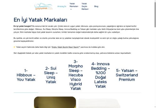 Lateks, Visco, Yaylı - En İyi Yatak