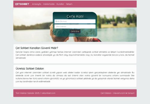Çet Sohbet Odaları Sohbet Siteleri Mobil - Cetsohbet.com