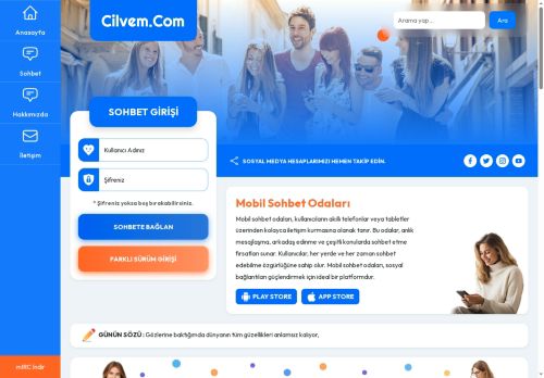 Cilvem.Com - Bedava Sohbet Odaları Mobil Chat Siteleri