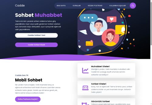 Cadde – Sohbet Muhabet Siteleri