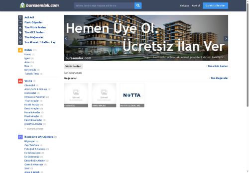 Bursa'nın En Büyük Emlak İlan Sitesi Önizlemesi