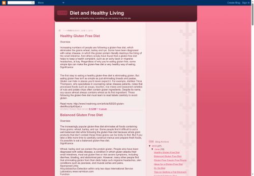 Diet and Healthy Living
